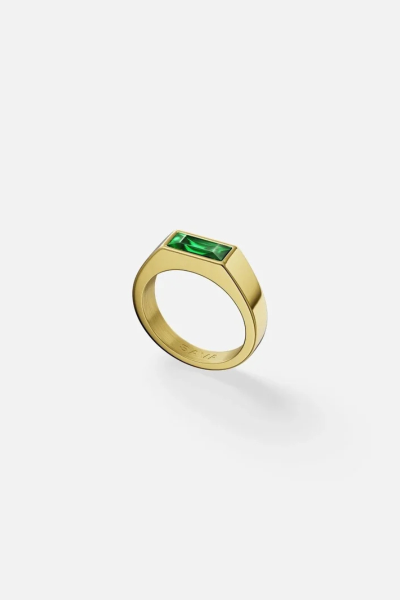 GREEN MASSORO RING | GOLD