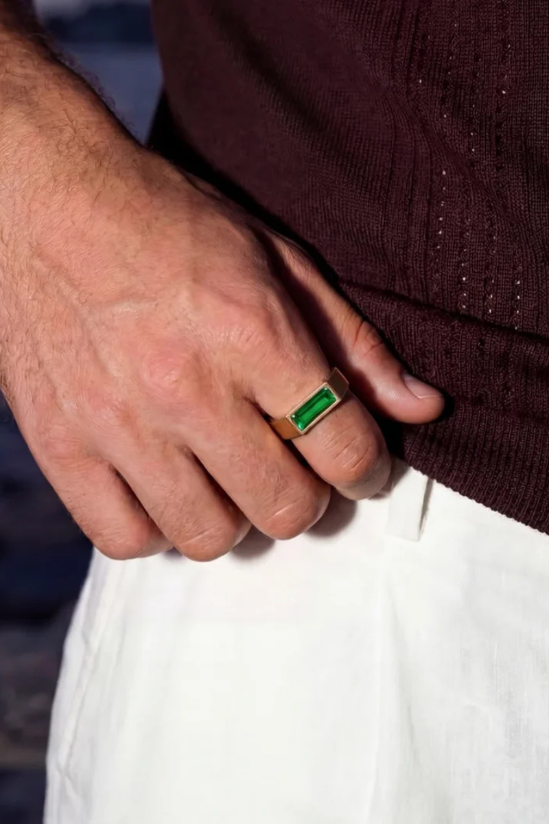 GREEN MASSORO RING | GOLD